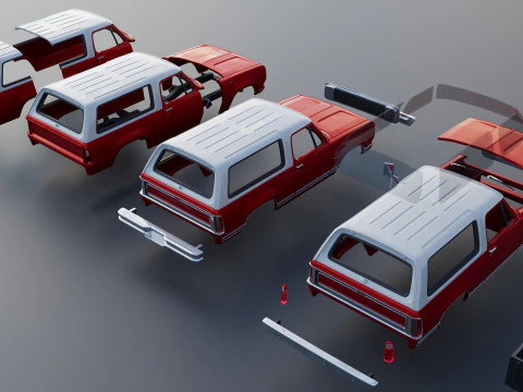Dodge Ramcharger 1973 3D Print Model