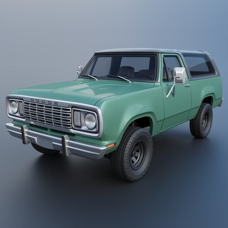 Dodge Ramcharger 1976 Model do druku 3D .c4d .max .obj .3ds .fbx .stl .blend 