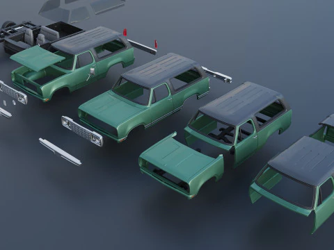 Dodge Ramcharger 1976 3D Print Model