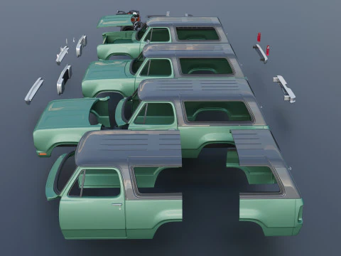 Dodge Ramcharger 1976 3D Print Model