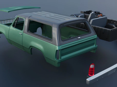 Dodge Ramcharger 1976 3D Print Model