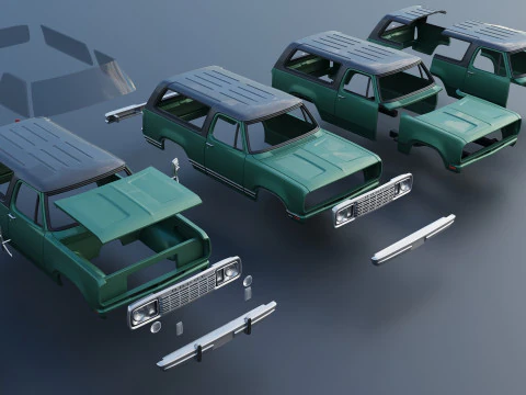 Dodge Ramcharger 1976 3D Print Model