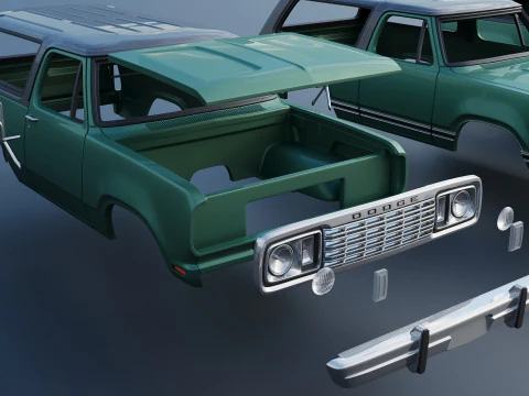 Dodge Ramcharger 1976 3D Print Model