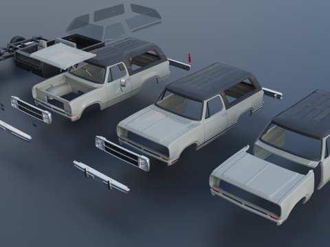 Dodge Ramcharger 1979 3Dプリントモデル