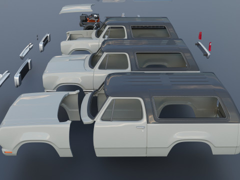 Dodge Ramcharger 1979 3Dプリントモデル
