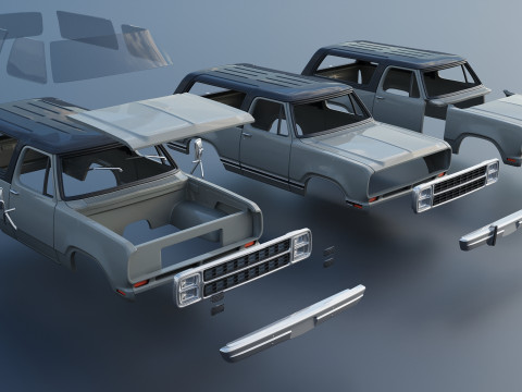 Dodge Ramcharger 1979 3Dプリントモデル