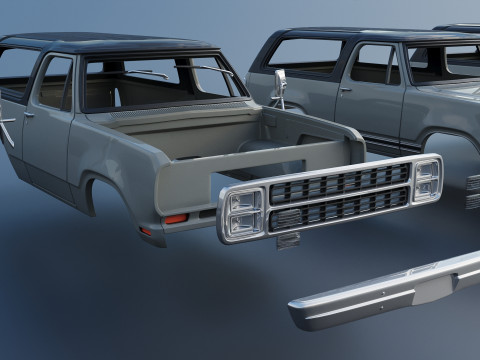 Dodge Ramcharger 1979 3Dプリントモデル