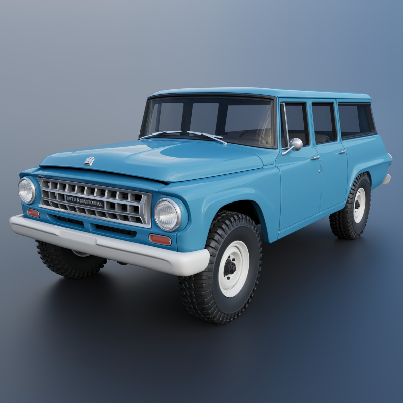 International Travelall 4x4 1964 Modelo de Impressão 3D .c4d .max .obj .3ds .fbx .stl .blend 