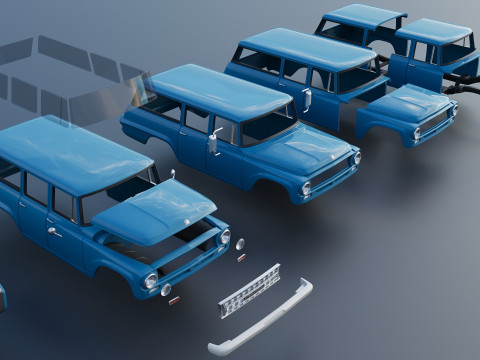 International Travelall 4x4 1964 Modelo de Impressão 3D