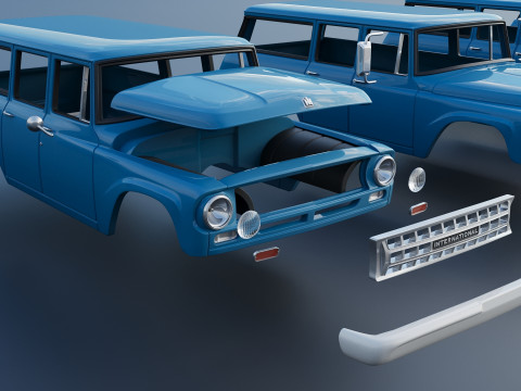 International Travelall 4x4 1964 Modelo de Impressão 3D
