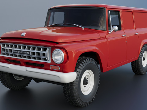 International Travelall Panel 4x4 1964 Modèles 3D en vedette