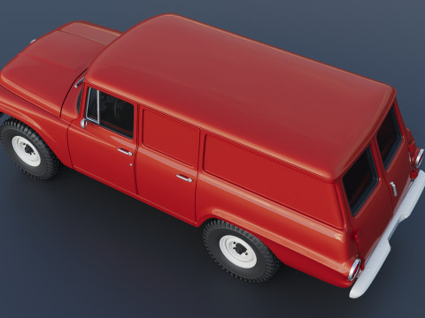 International Travelall Panel 4x4 1964 Modèles 3D en vedette
