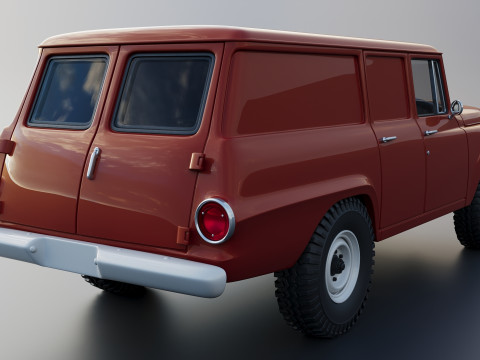 International Travelall Panel 4x4 1964 Modèles 3D en vedette