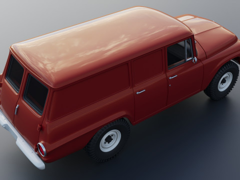 International Travelall Panel 4x4 1964 Modèles 3D en vedette