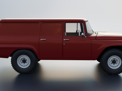 International Travelall Panel 4x4 1964 Modèles 3D en vedette