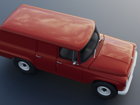 International Travelall Panel 4x4 1964 Modèles 3D en vedette