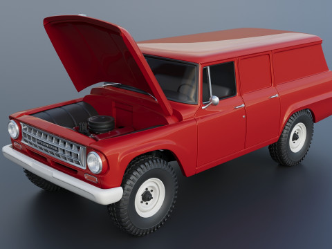 International Travelall Panel 4x4 1964 Modèles 3D en vedette