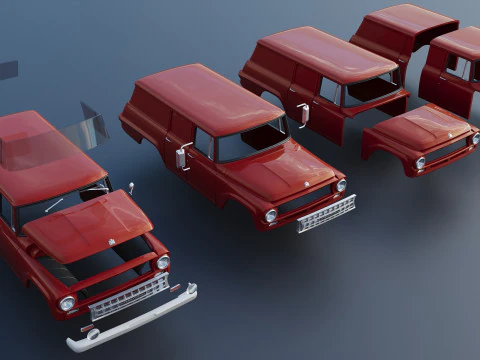 International Travelall Panel 4x4 1964 3D Print Model