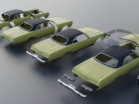 Dodge Polara 1969 Modèles 3D en vedette