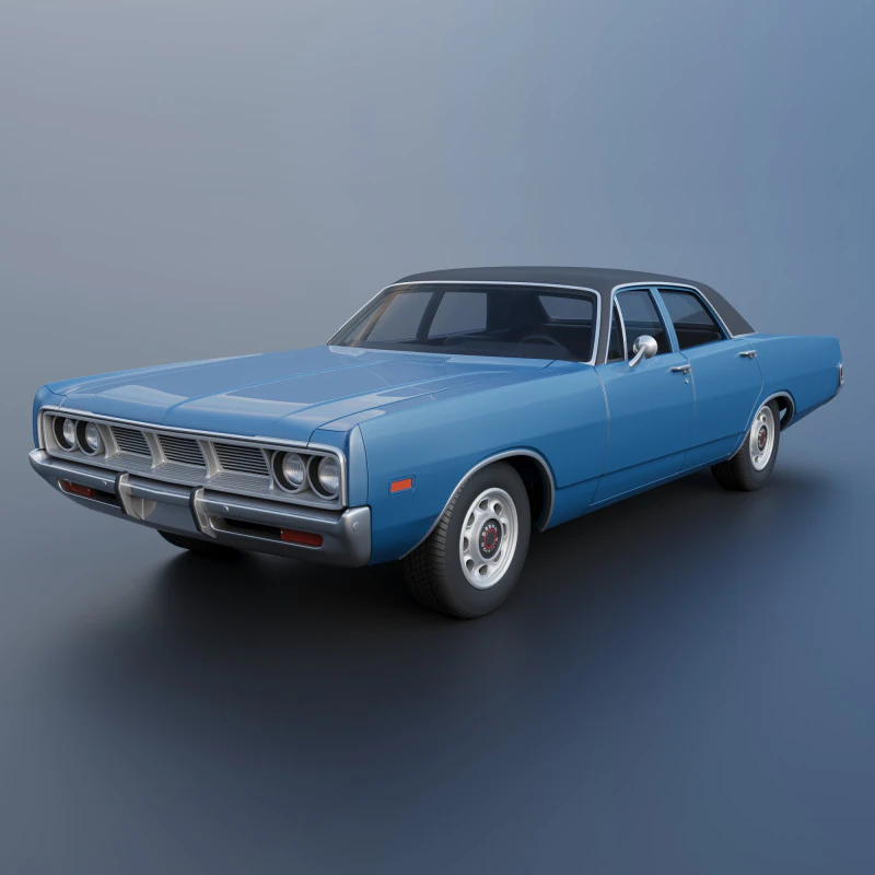 Dodge Polara Sedan 1969 3D Print Model .c4d .max .obj .3ds .fbx .stl .blend 
