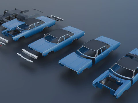 Dodge Polara Sedan 1969 3D Print Model