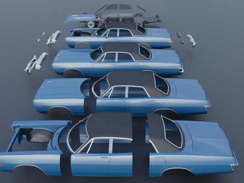 Dodge Polara Sedan 1969 3D Принт Модель