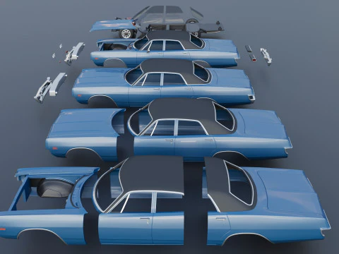 Dodge Polara Sedan 1969 3D Print Model
