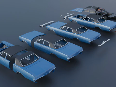 Dodge Polara Sedan 1969 3D Print Model