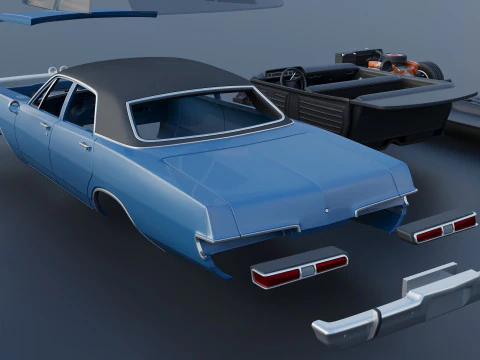 Dodge Polara Sedan 1969 3D Print Model