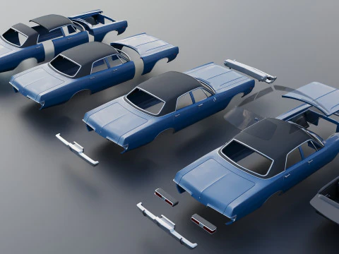Dodge Polara Sedan 1969 3D Print Model