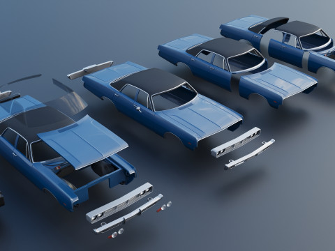 Dodge Polara Sedan 1969 3D Принт Модель
