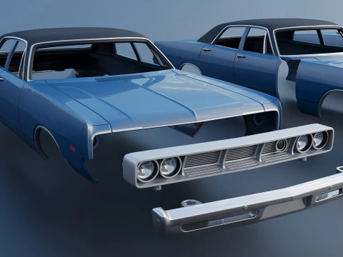 Dodge Polara Sedan 1969 3D Print Model