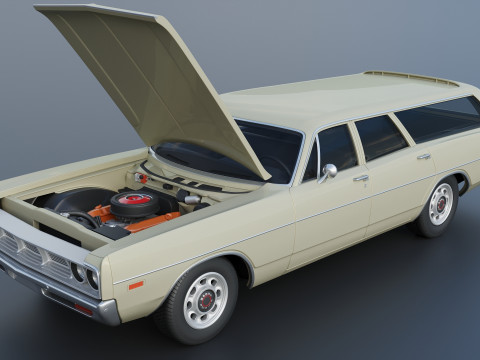 Dodge Polara Station Wagon 1969 3D 프린트 모델