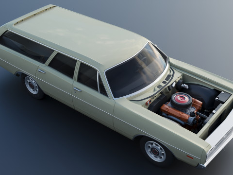 Dodge Polara Station Wagon 1969 3D 프린트 모델