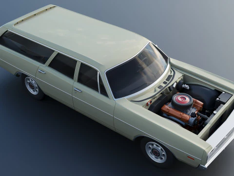 Dodge Polara Station Wagon 1969 3D Print Model