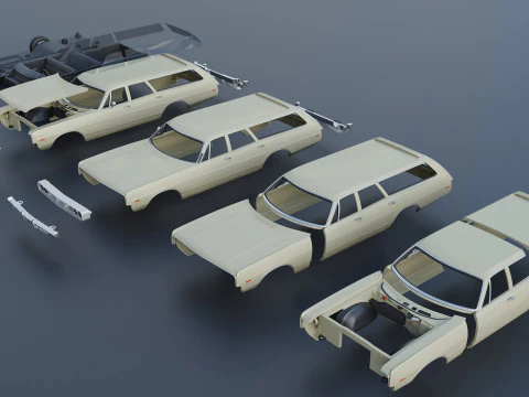 Dodge Polara Station Wagon 1969 3D Print Model
