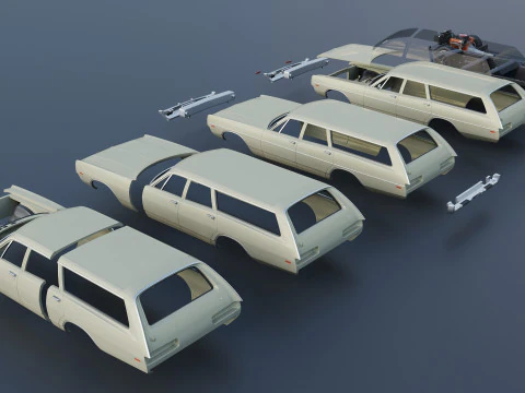 Dodge Polara Station Wagon 1969 3D Print Model