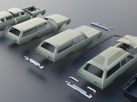 Dodge Polara Station Wagon 1969 3D 프린트 모델