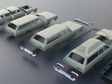Dodge Polara Station Wagon 1969 3D Print Model