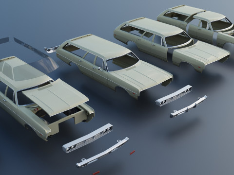 Dodge Polara Station Wagon 1969 3D 프린트 모델