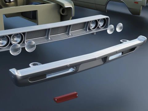 Dodge Polara Station Wagon 1969 3D Print Model