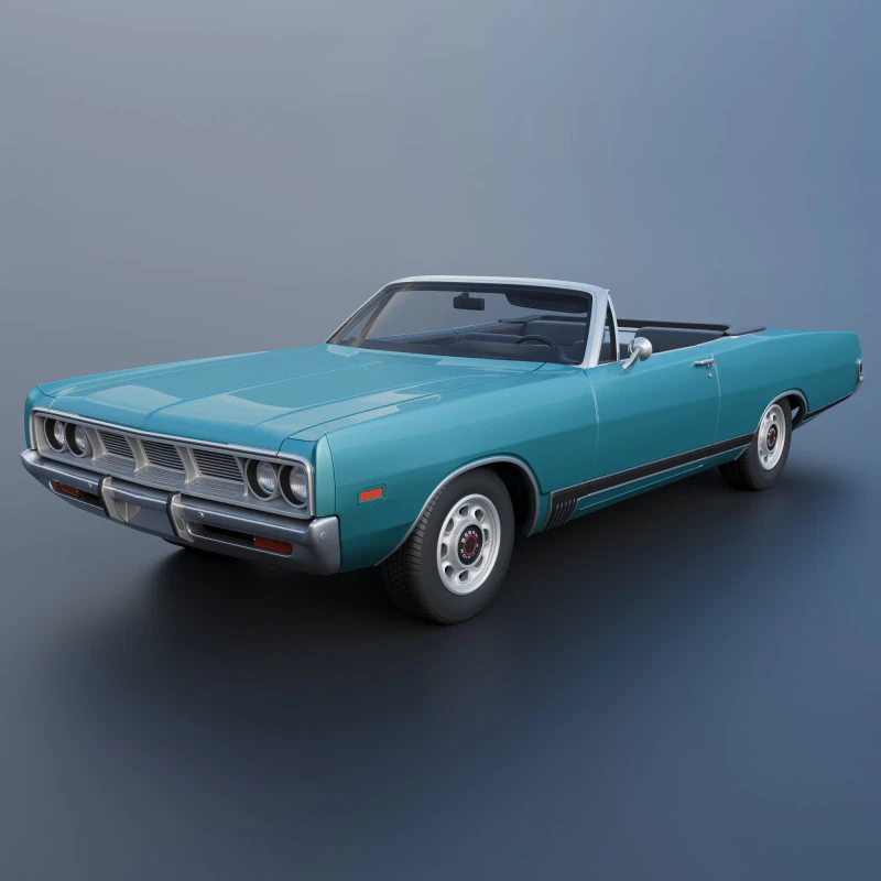Dodge Polara Convertible 1969 3D Print Model .c4d .max .obj .3ds .fbx .stl .blend 