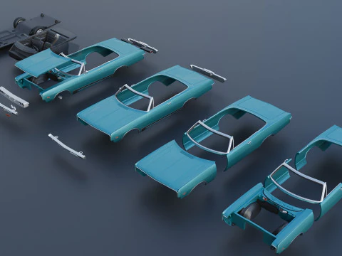 Dodge Polara Convertible 1969 3D Print Model