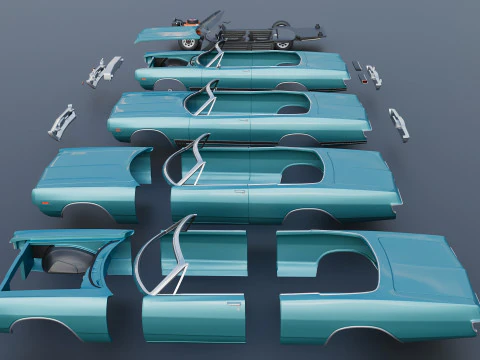 Dodge Polara Convertible 1969 3D Print Model