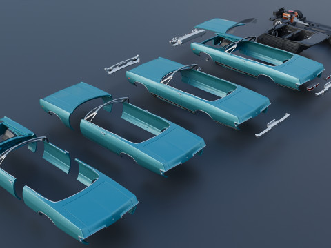 Dodge Polara Convertible 1969 3D 프린트 모델