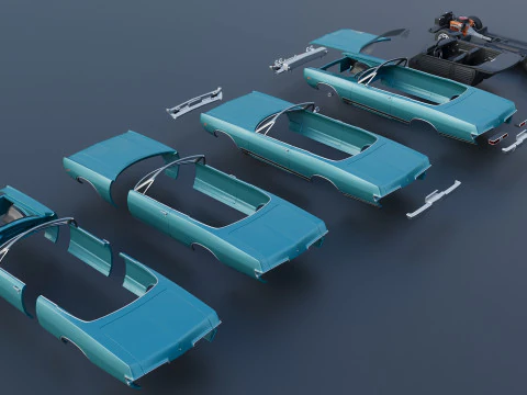 Dodge Polara Convertible 1969 3D Print Model