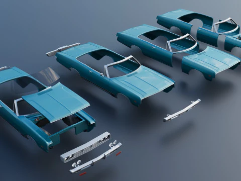 Dodge Polara Convertible 1969 3D Print Model