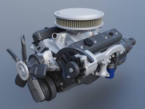 Chevrolet 350 Small Block V8 3D Принт Модель