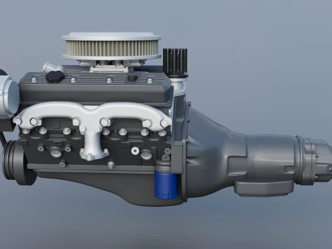Chevrolet 350 Small Block V8 3D Print Model
