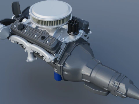 Chevrolet 350 Small Block V8 3D Print Model